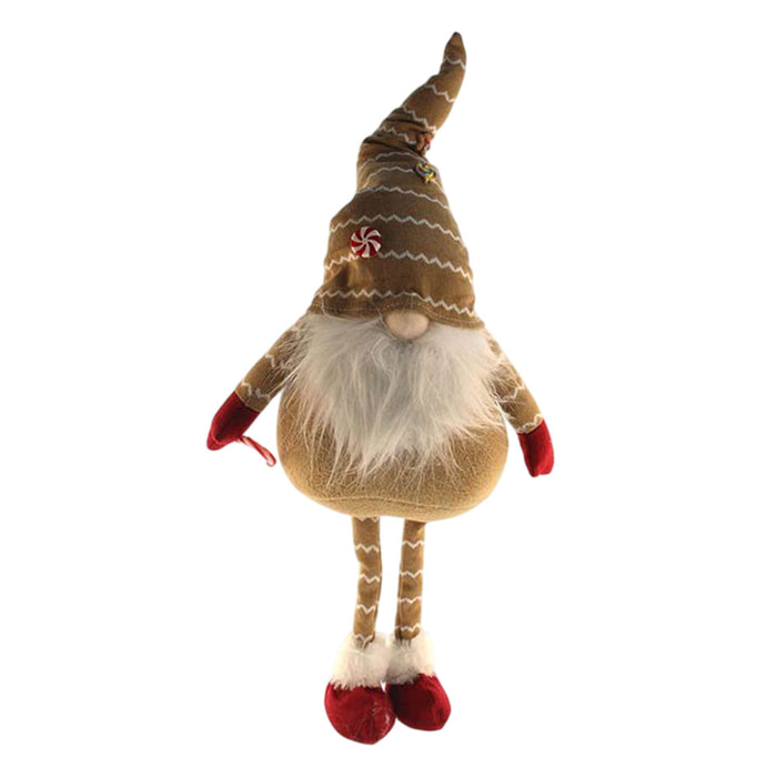 Gnomo de pie decorativo navideño con sombrero, diseño nórdico original