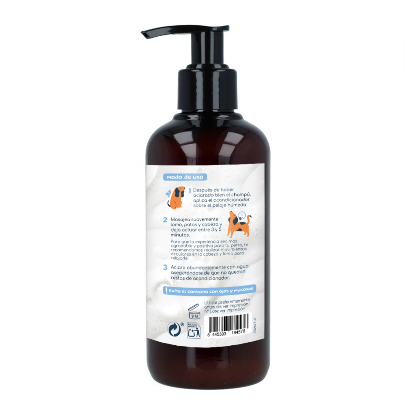TOTEM NATURALS | Acondicionador natural perros 250ml Suavidad e hidratación - Acondicionador Natural Perros aceite almendras dulces, fórmula nutritiva y respetuosa pelaje brillante