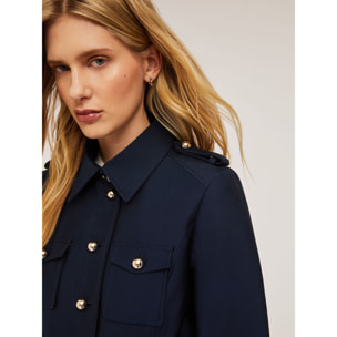 Motivi - Gabardina con botonadura simple - Azul