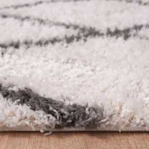 Tapis Shaggy longues mêches et aux motifs traditionnels Berbères