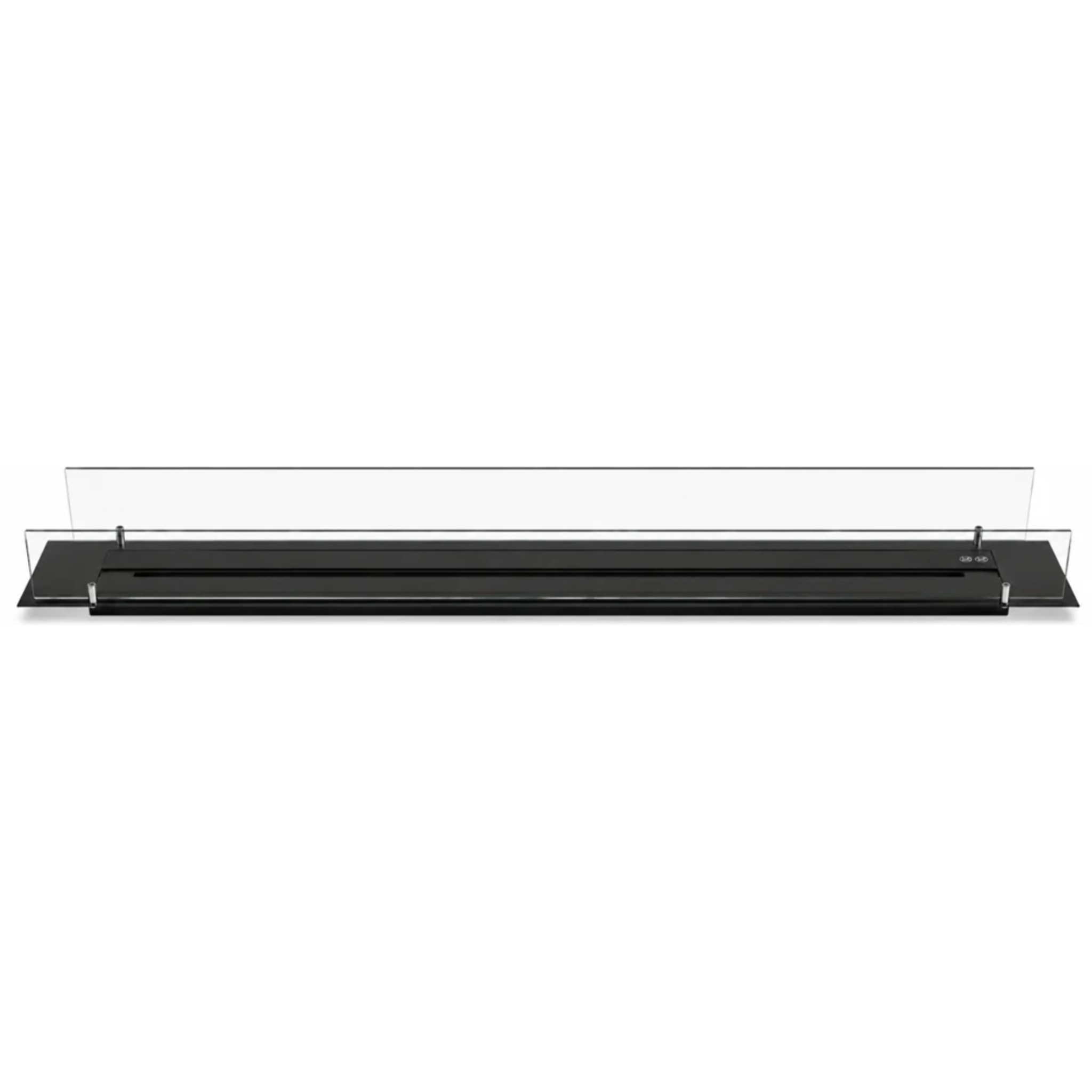 Topline - Bruciatore Per Camino A Bioetanolo 4lt Da Incasso 150x21x25 cm Black Edition in Acciaio