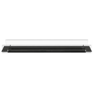 Topline - Bruciatore Per Camino A Bioetanolo 4lt Da Incasso 150x21x25 cm Black Edition in Acciaio
