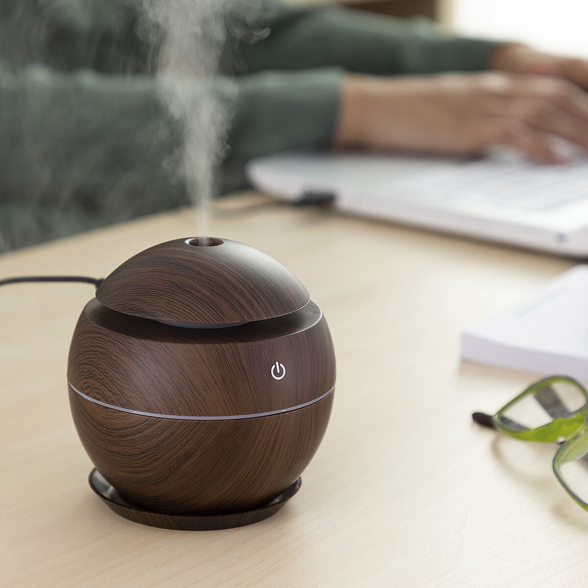 Mini Umidificatore Diffusore di Aromi Dark Walnut InnovaGoods