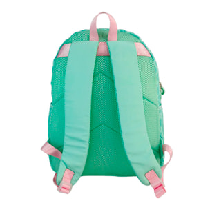 Mochila Americano Blin Blin Kiss Me. Compartimento portalaptop. Espaldera y tirantes ajustables y acolchados.