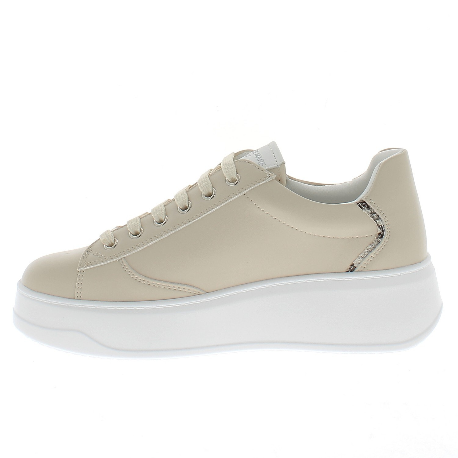 Armata di Mare Scarpe Donna Sneakers Basse con Soletta in Memory Foam AMD S61H23 White Grey Rock Silver