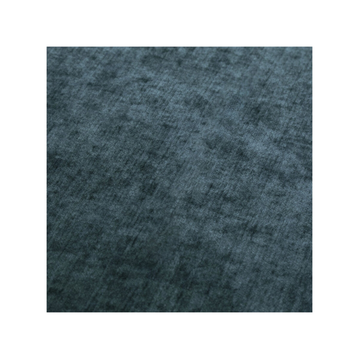 Pouf et repose pied 41 cm cylindrique en tissu - bleu pétrole - AURORA