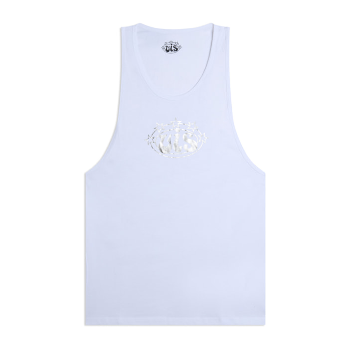 Canotta Donna Regular in Cotone con Logo VIS Argento