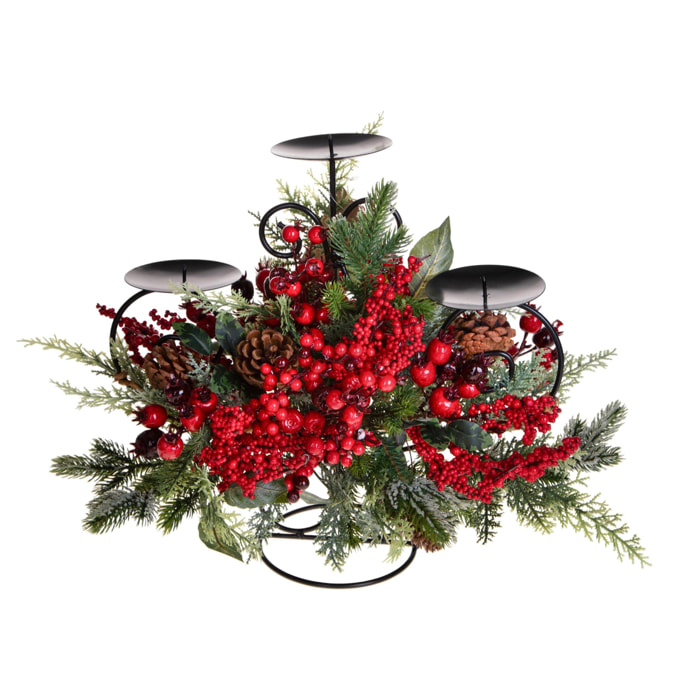 P/candele bacche pino brin - Pezzi 1 - ROSSO - Bianchi Dino SpA