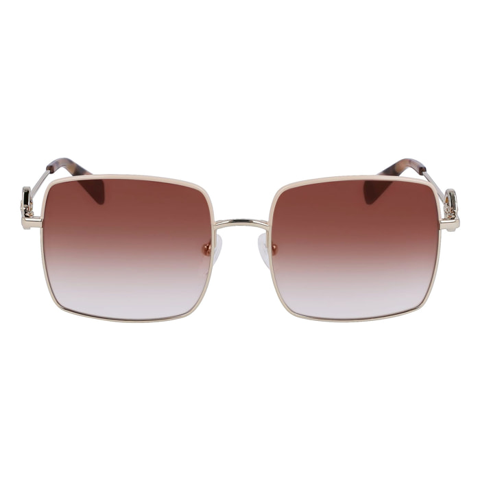 Longchamp - lunettes de soleil - doré - Couleur des verres : rouge - indice solaire : cat. 3