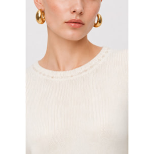 Kocca - Maglia girocollo da donna in 100% lana a maniche lunghe Donna