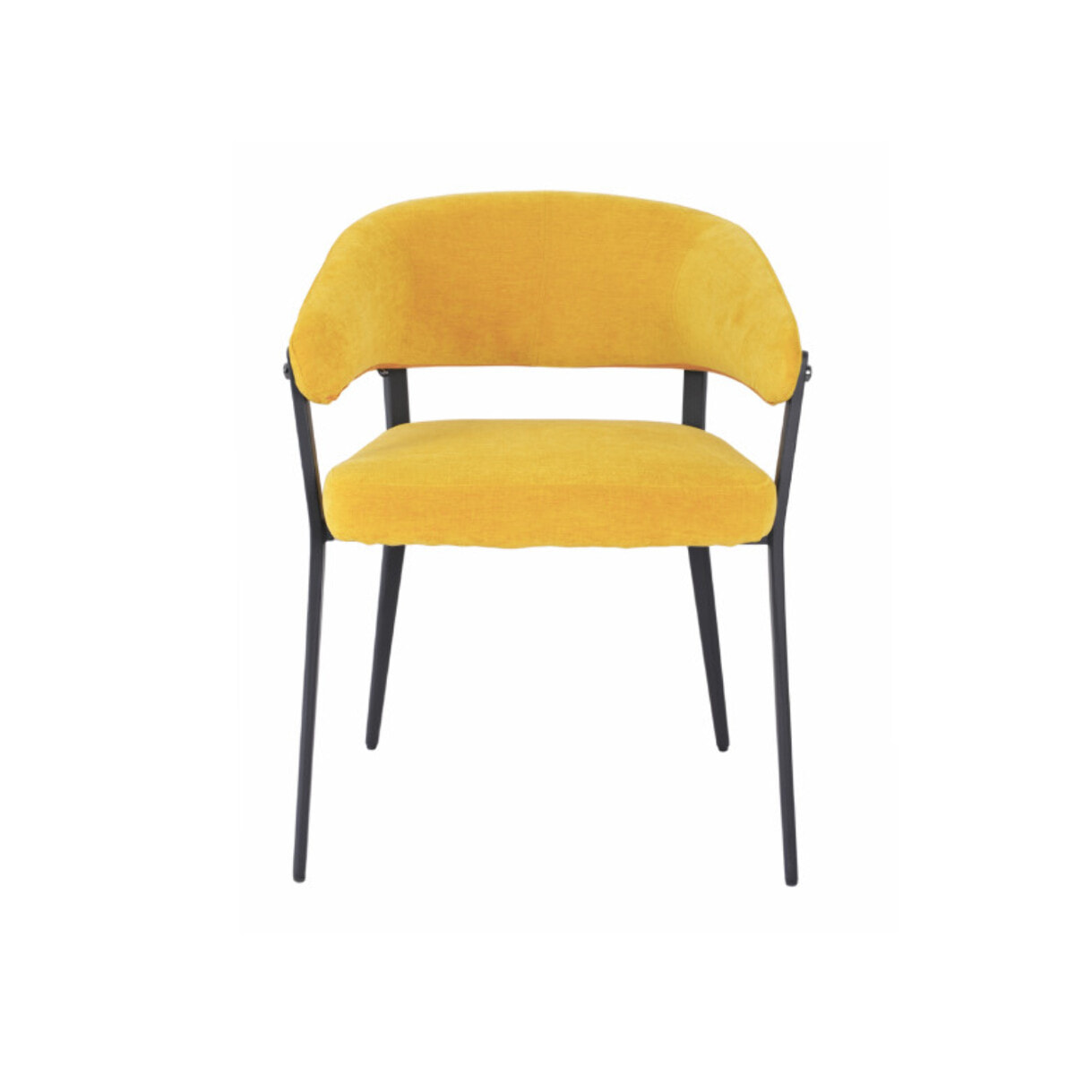 Chaise avec accoudoirs en tissu et structure en métal - ARNOLD