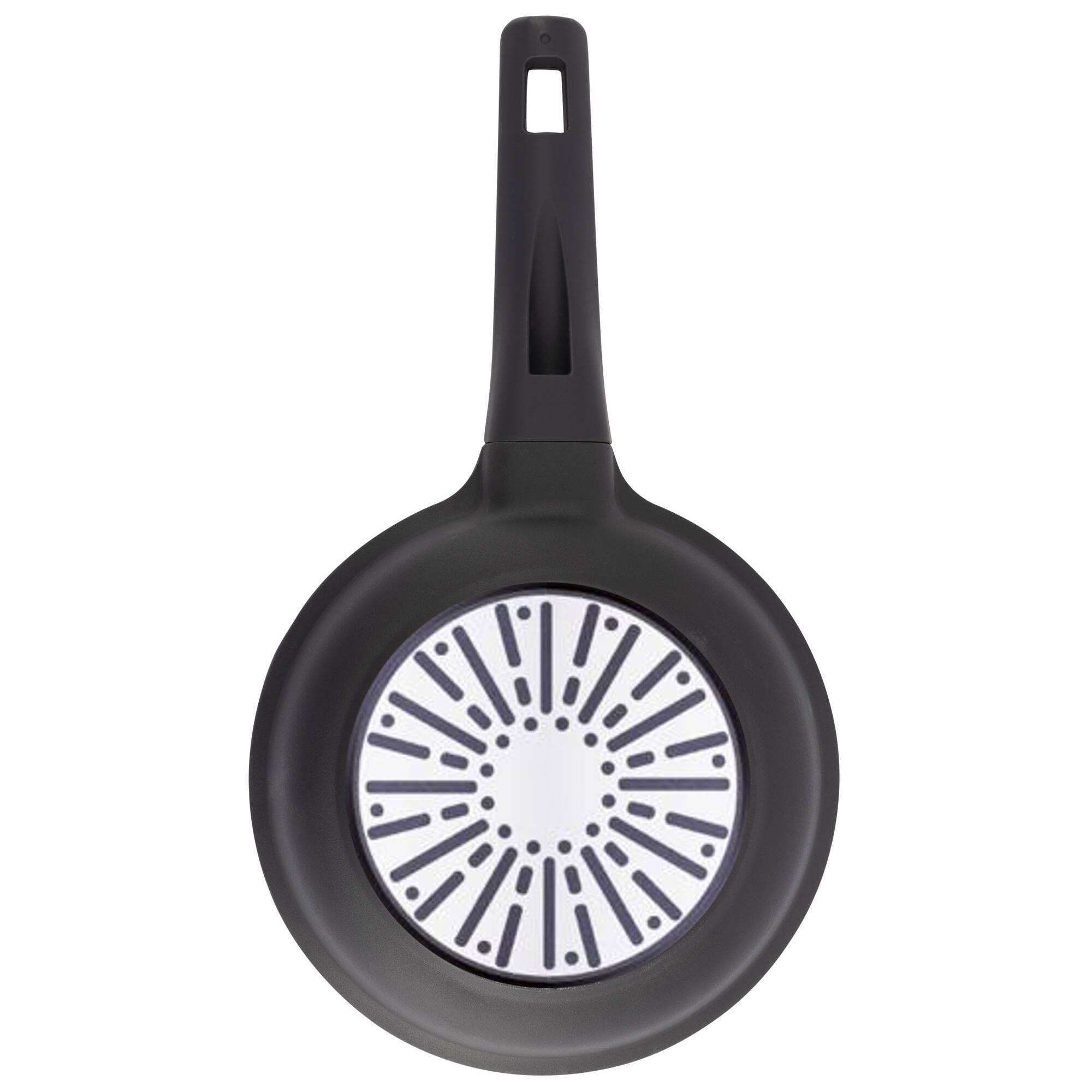 Juego de 2 Sartenes Ø20Ø24cm + Sartén Grill 28x28cm + Wok Ø30cm en aluminio fundido color Negro Copper Bergner