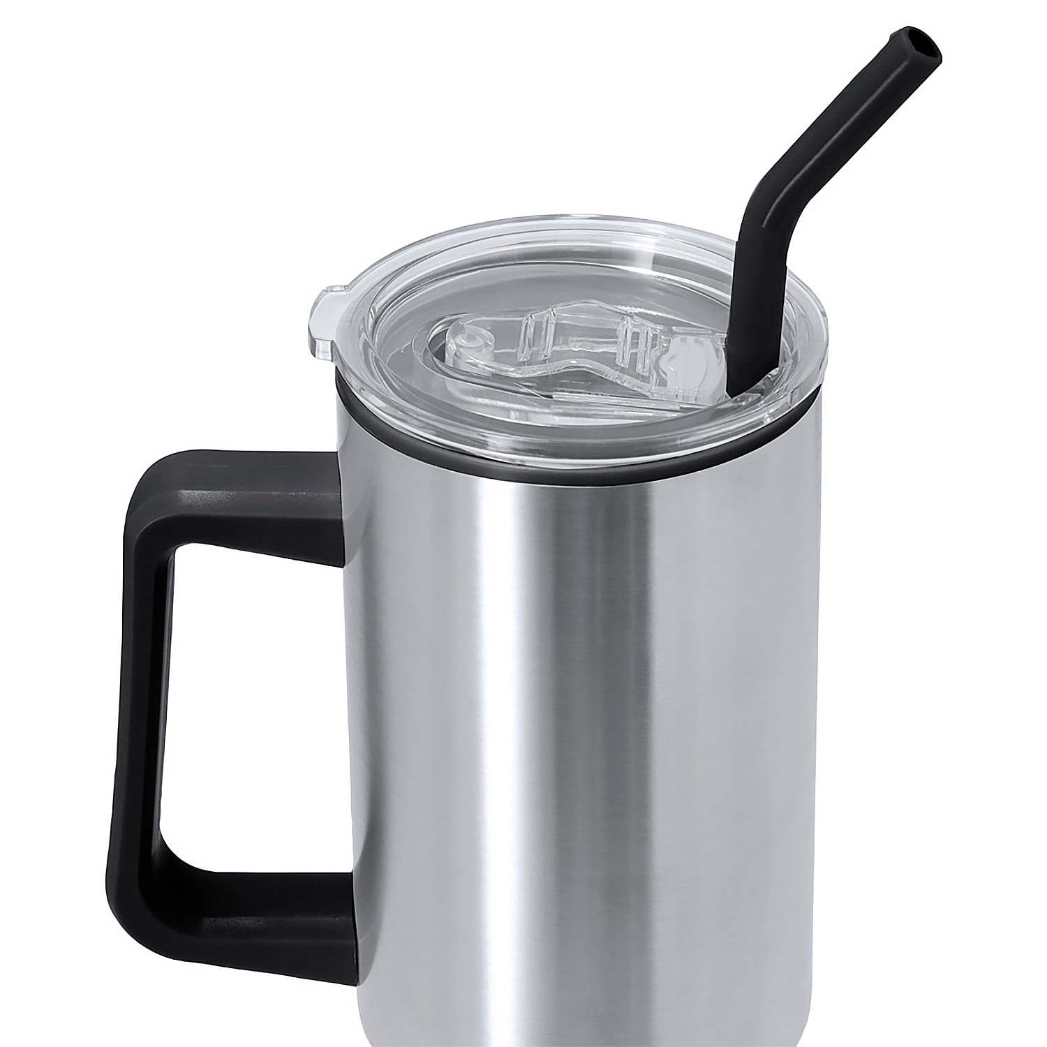 Jarra térmica de 1,2 L de capacidad en acero inoxidable e interior de PP en color negro. Con tapadera de cierre a presión. Libre de BPA.