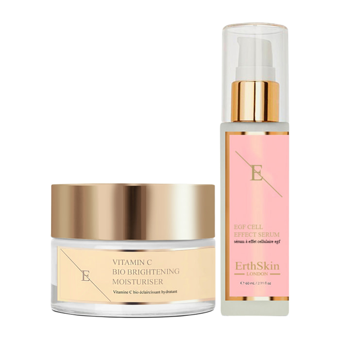Hidratante Bio Iluminador con Vitamina C + SERUM EFECTO CÉLULA EGF