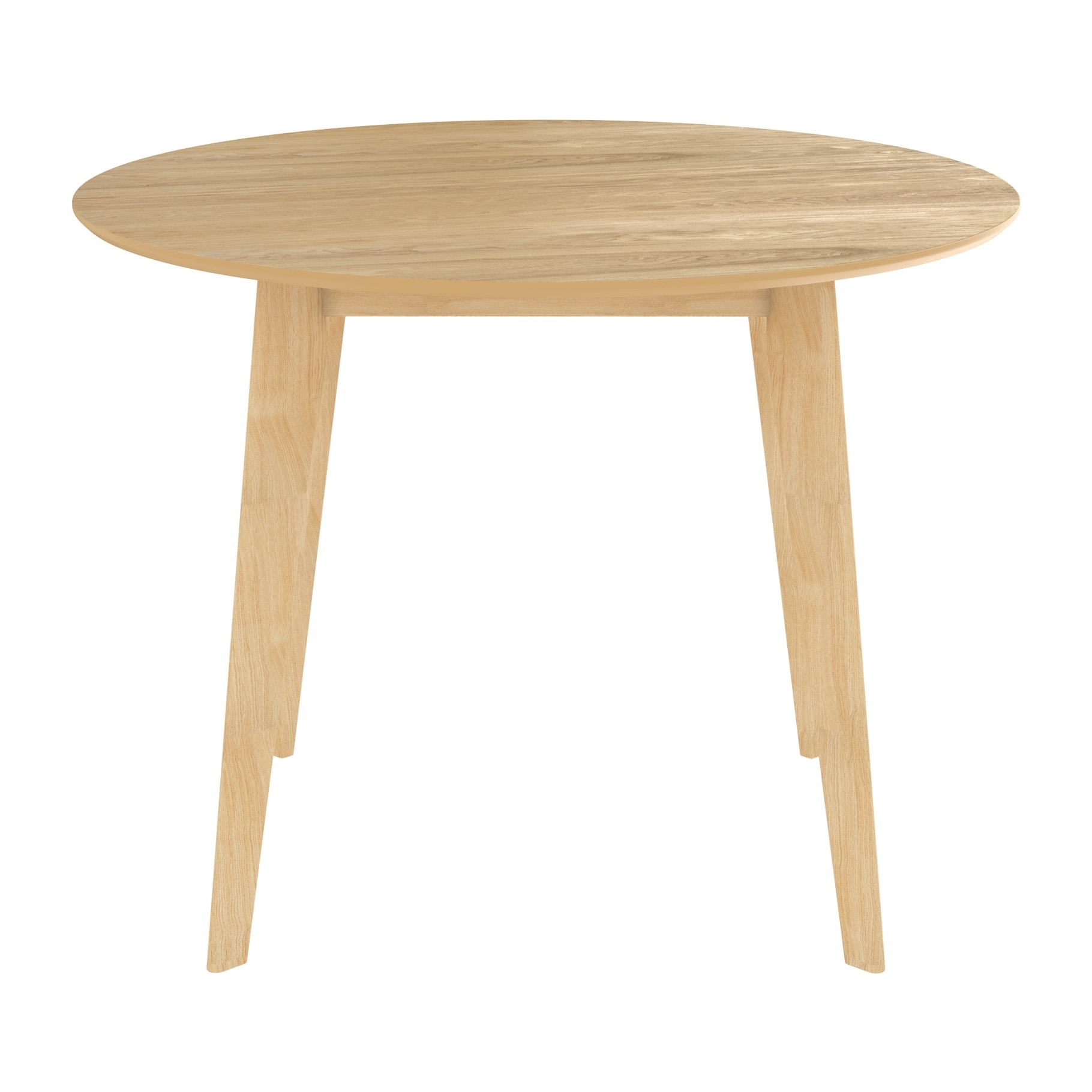 Table ronde Réno 4 personnes en bois clair D100 cm