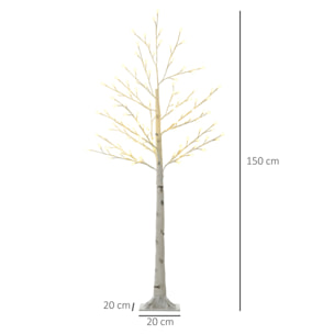 árbol Sintético 150 cm 120 Luces LED IP44 Ajustable en 3 Modos Ramas Flexibles