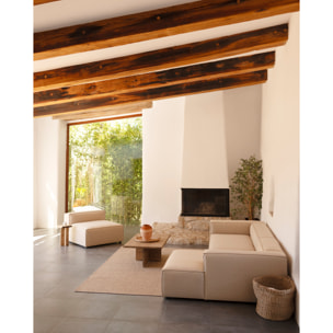 Mesa de centro de madera maciza en tono nogal de 120x70cm Alto: 40 Largo: 120 Ancho: 70