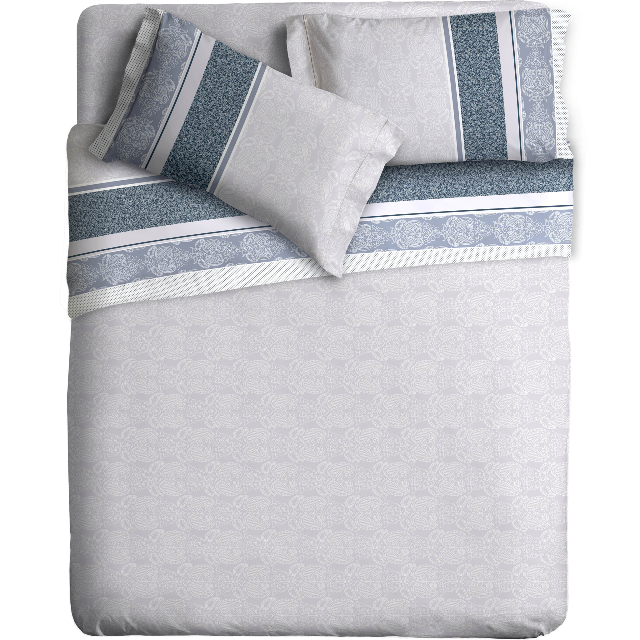 Completo letto 1 Piazza IPERSAN Art de Vivre Damasco Grigio