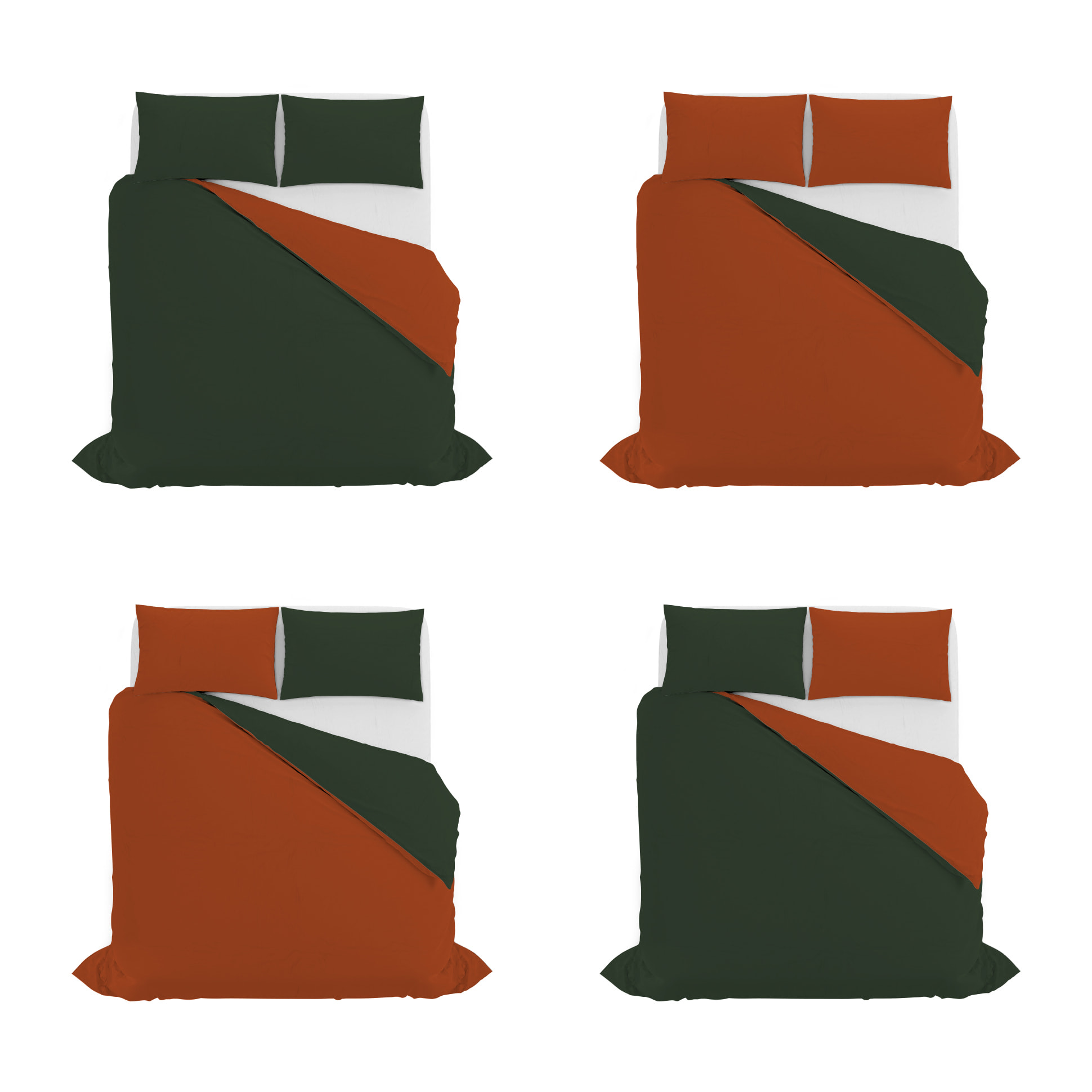 PARURE COPRIPIUMINO NATURAL COLOR MATRIMONIALE - 100% COTONE MADE IN ITALY