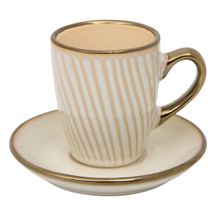 Coffret 2 tasses avec coupelles Ella 90ml blanc