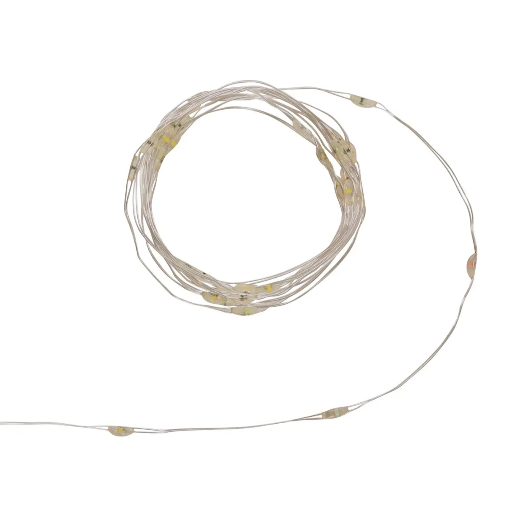 Guirlande lumineuse d'intérieur 2 m 40 LED multicolore fil cuivre lumière fixe avec minuteur à piles