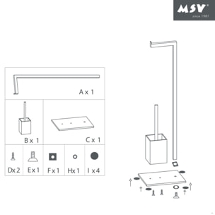 Combiné Wc Bambou & Inox Blanc MSV