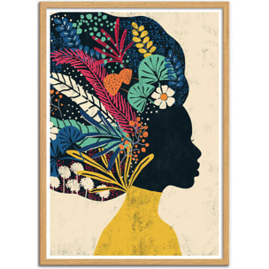 Affiche - Afro Woman - Cats and Dotz by The Artcicle