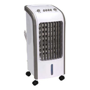 Well Home Aparato aire acondicionado 80W, 26x24x57cm, blanco/gris, depósito 3,5L, 3 velocidades, oscilación 360°