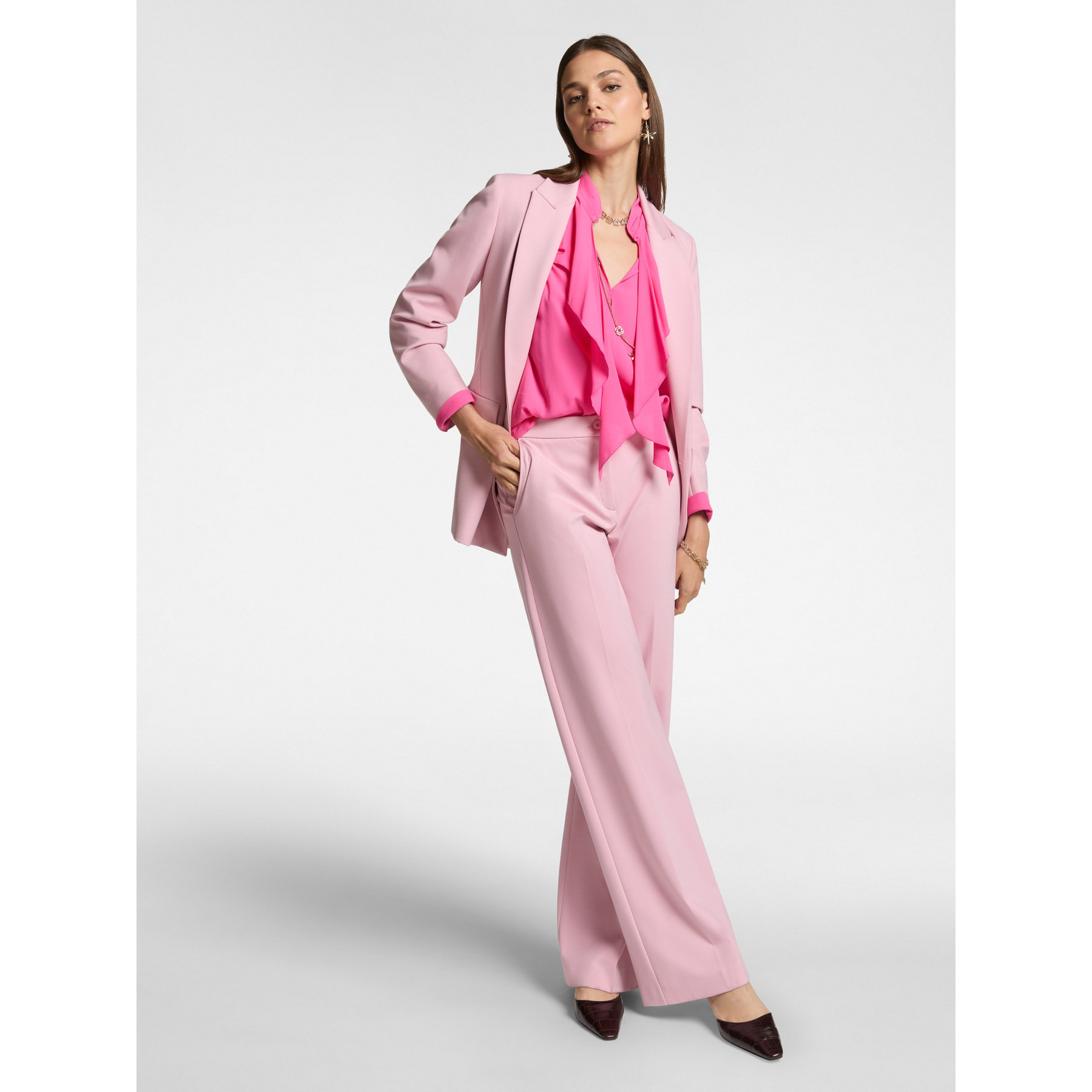 Elena Mirò - Pantaloni maschili in punto Milano - Rosa
