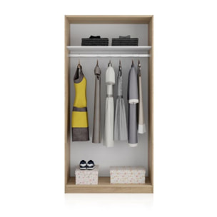 Armario Lenor 2 Puertas Correderas Roble Canadian