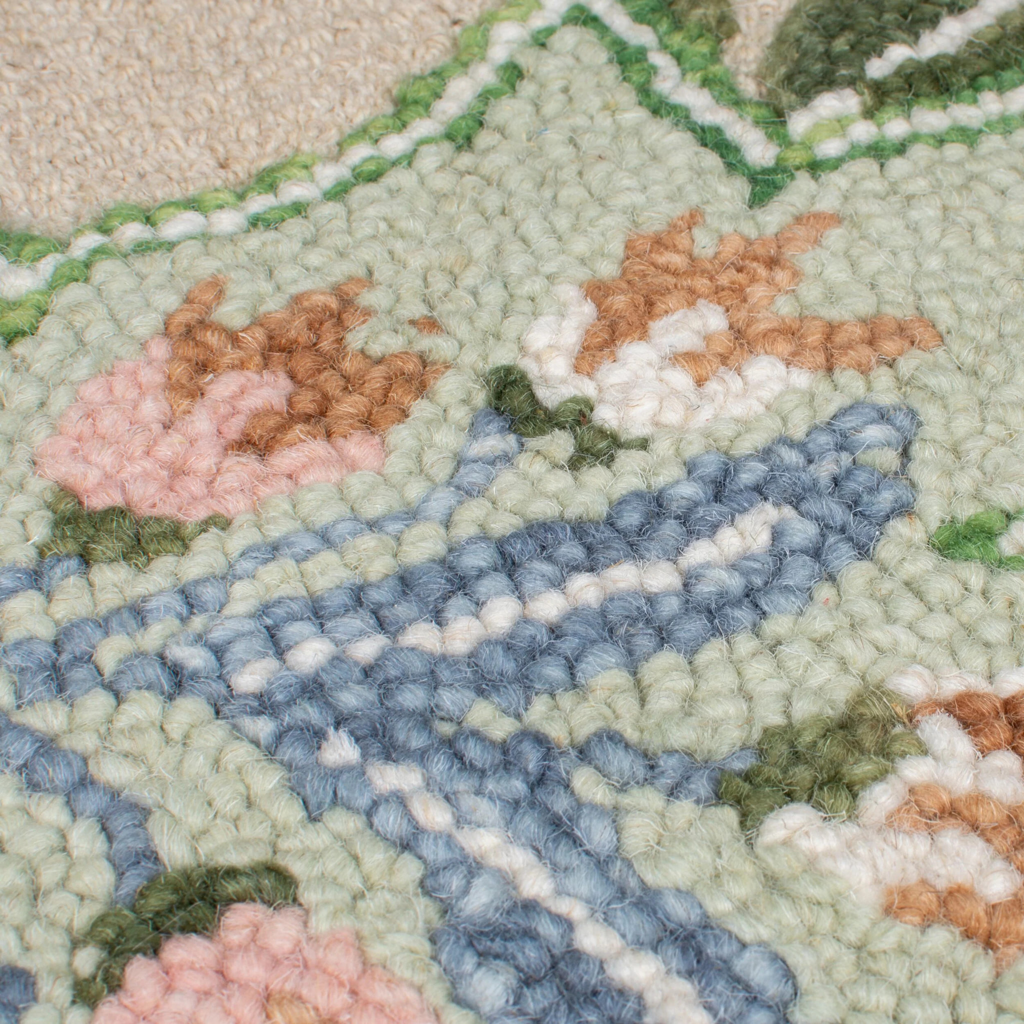 Tapis de couloir en laine BRYONY Vert