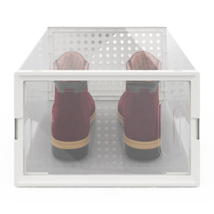 Boîtes de rangement à chaussures empilables - lot de 12