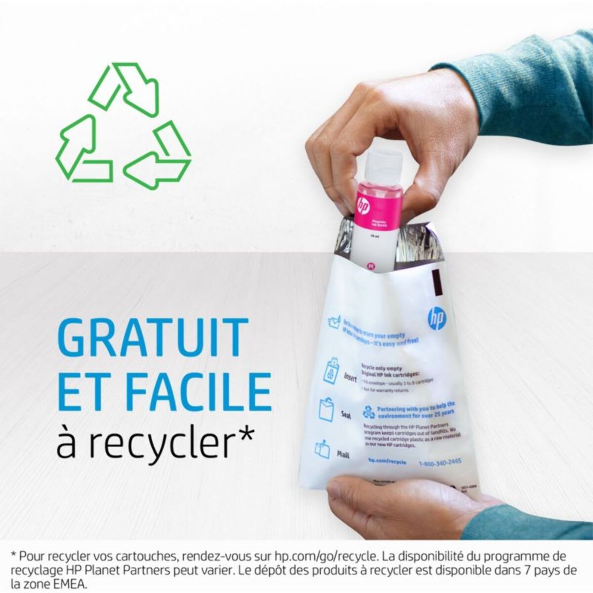 Cartouche d'encre HP Bouteille d'Encre Originale 31 Jaune (Yellow) - M0B54AE