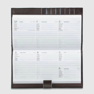 Piquadro Agenda tascabile sottile in pelle
