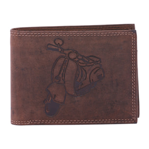 Portafoglio  da uomo In Vera pelle Made in Italy 9,5x12,5x2,5 cm