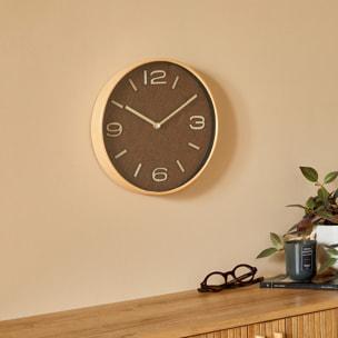 Horloge "Ellis" marron tonka D30cm