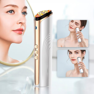 Instrumento de belleza Little Diamond. Con terapia caliente, EMS, RF y 2 modos de luminoterapia.