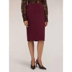 Motivi - Falda tubo en punto Milano - Burgundy