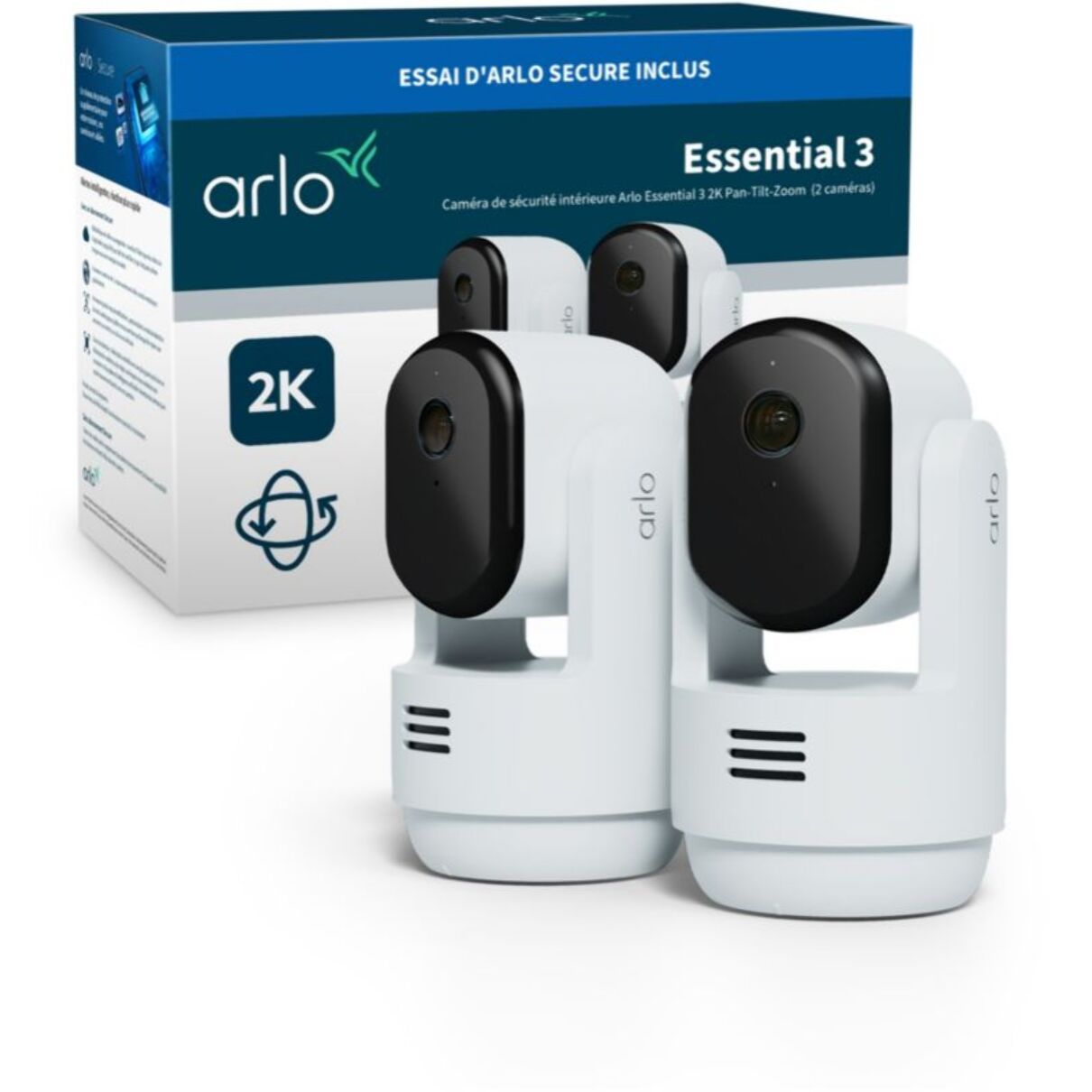 Caméra de surveillance ARLO Essential 3 2K - 2 caméras PTZ