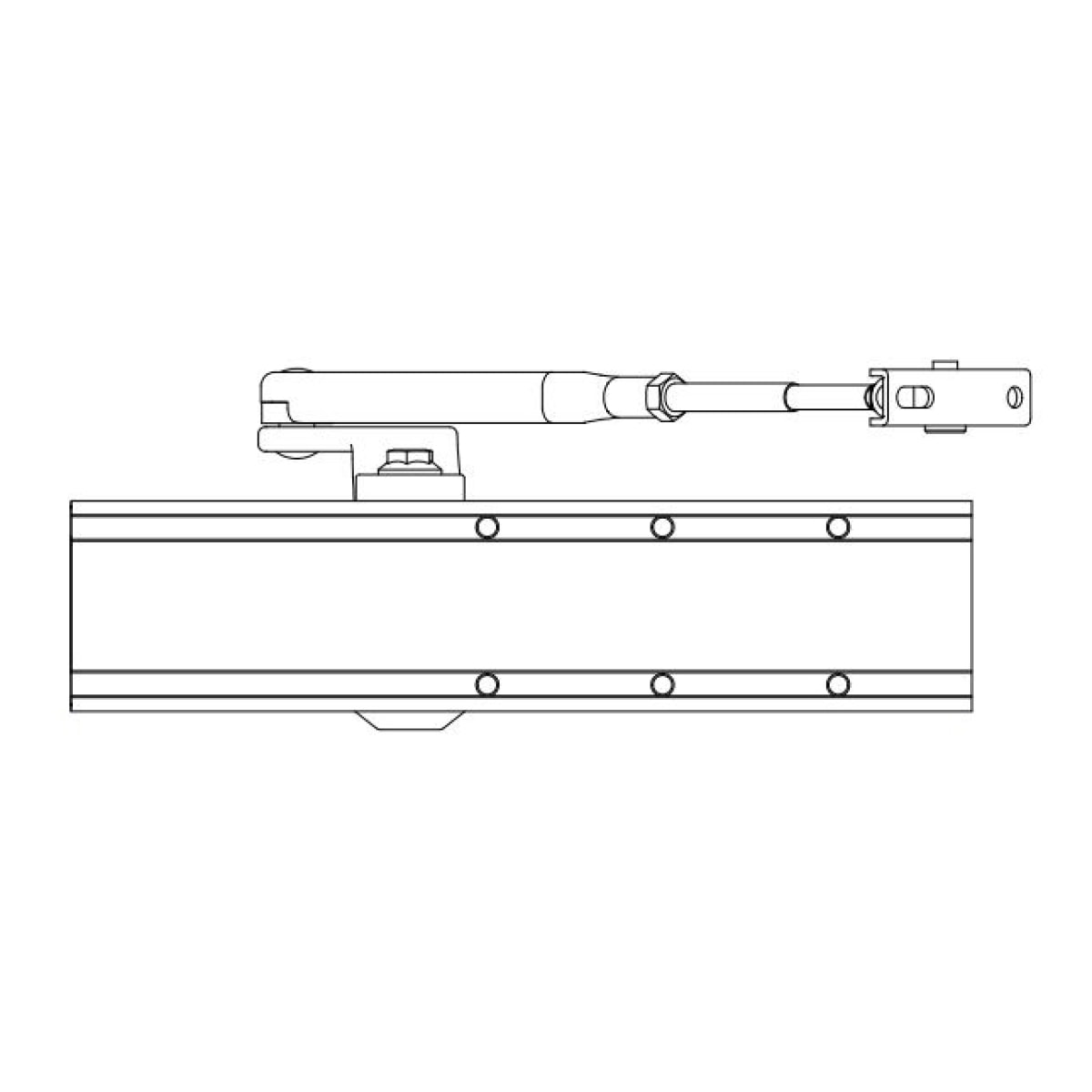 Ferme-porte pignon crémaillère - Bras compas F2 à 6 Blanc SEVAX - ESV7181B