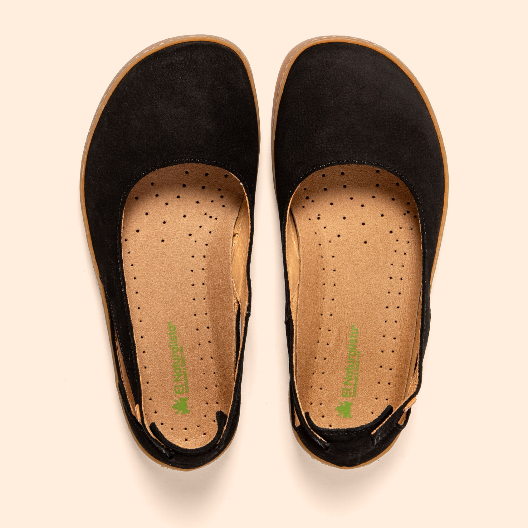 Bailarinas N5906 NOBUCK BLACK/ ORIGEN color Black