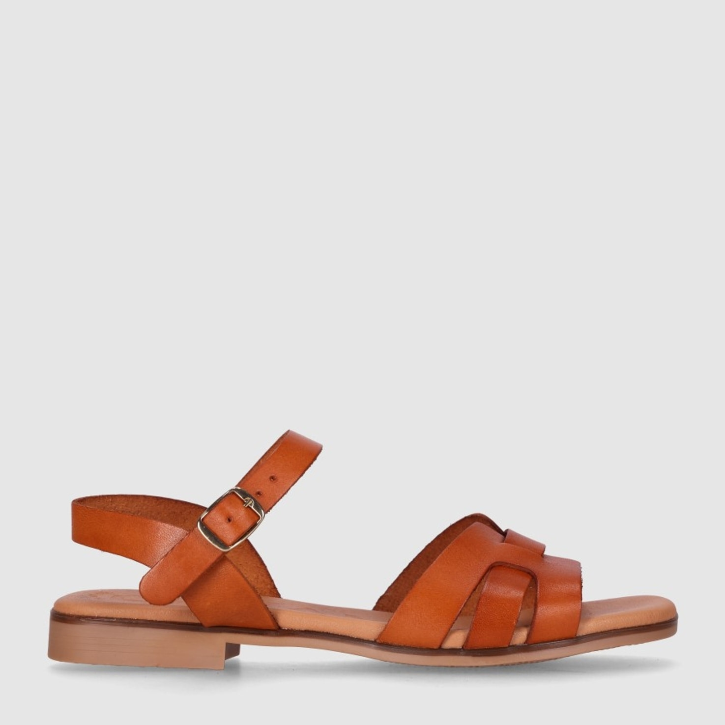 Sandalias de Piel - Cuero - Tacón: Bajo