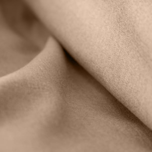 Parure housse de couette 3PCS en MICROFIBRE EFFET FLANELLE - GREGE