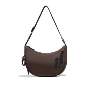 Bolso Cruzado Round Nylon Marron