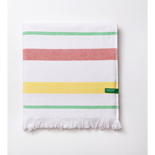 Hammam 80x165cm 350gsm 100% algodón rosa, amarillo y verde rainbow be