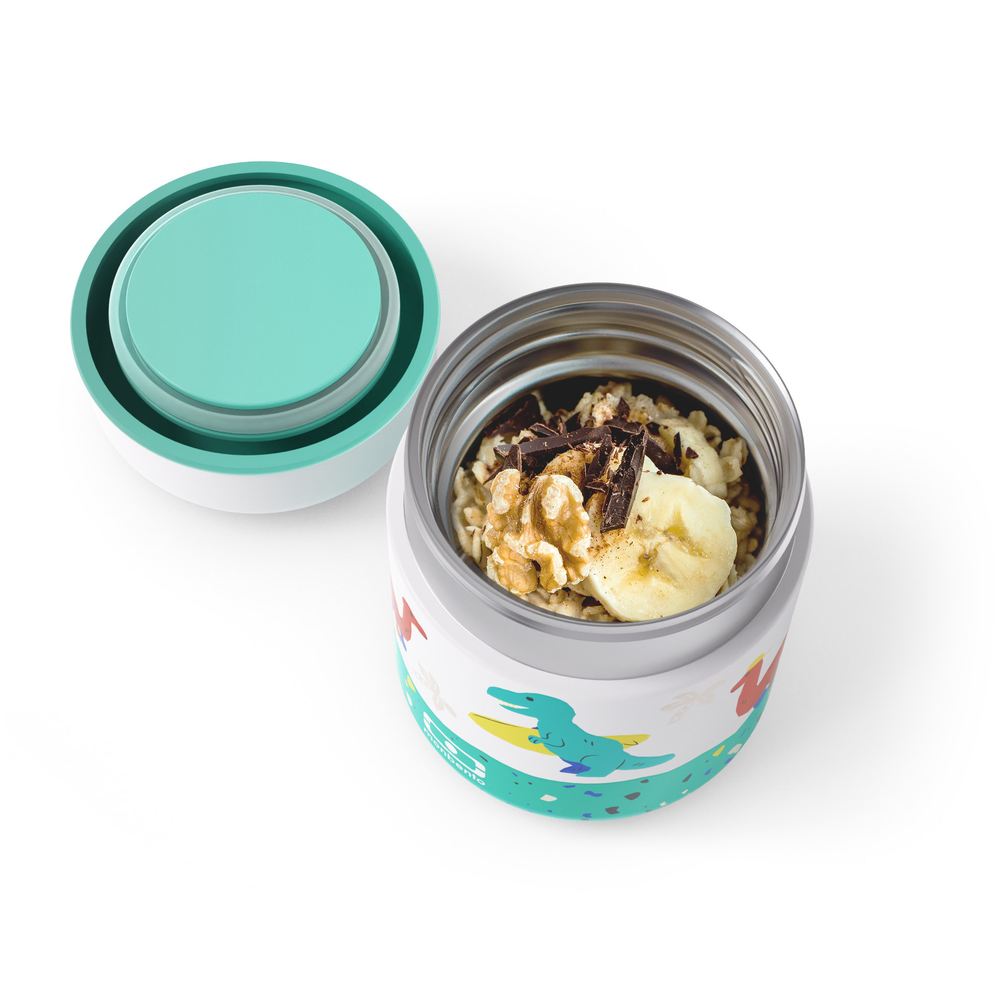 Lunch box isotherme Capsule 280ml bleu Dino