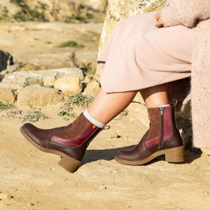 Botines con tacón N5668 MULTI LEATHER FOREST / TICINO color Forest