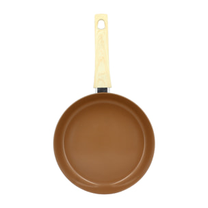Poêle en revêtement céramique 24cm noisette - tous feux COLORAMA