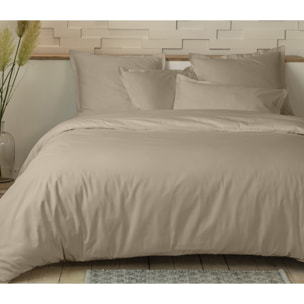 Parure housse de couette 2pcs 100% percale de coton 80 fils_ lin