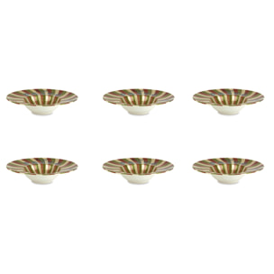 Set 6 piatti fondi Excelsa – Little Italy, Ceramica Multicolore